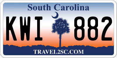 SC license plate KWI882