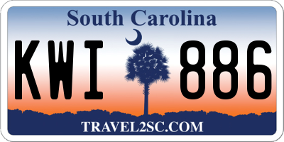 SC license plate KWI886