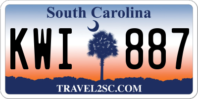 SC license plate KWI887