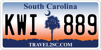 SC license plate KWI889
