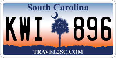 SC license plate KWI896