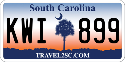 SC license plate KWI899
