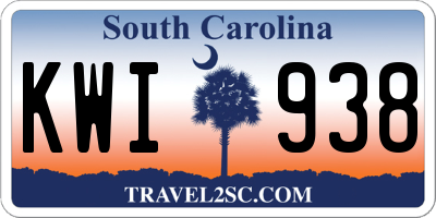 SC license plate KWI938