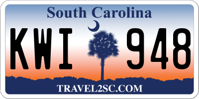 SC license plate KWI948