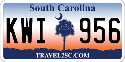 SC license plate KWI956