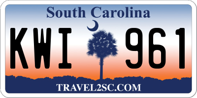 SC license plate KWI961