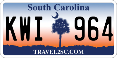 SC license plate KWI964