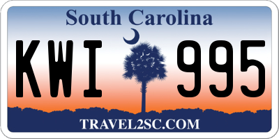 SC license plate KWI995