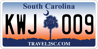 SC license plate KWJ009