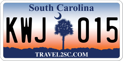 SC license plate KWJ015
