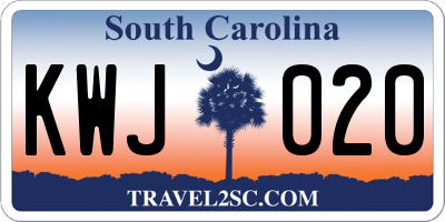 SC license plate KWJ020