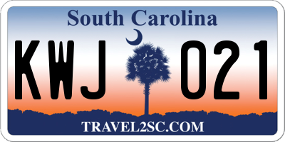 SC license plate KWJ021