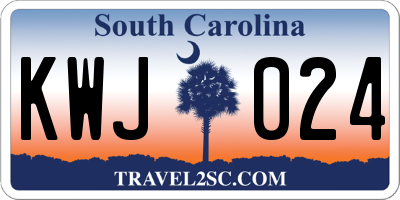 SC license plate KWJ024