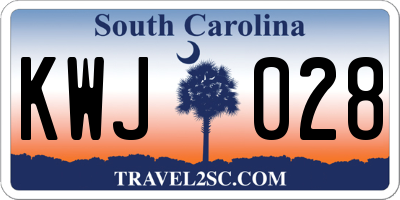 SC license plate KWJ028