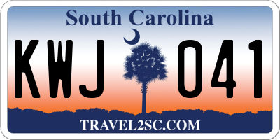 SC license plate KWJ041