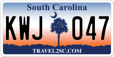 SC license plate KWJ047