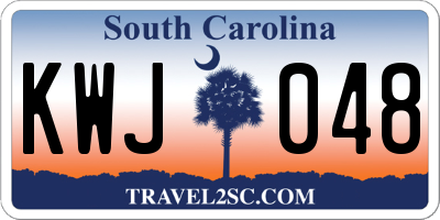 SC license plate KWJ048