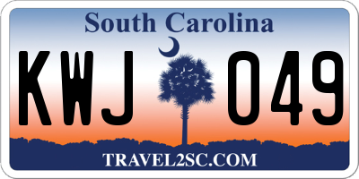 SC license plate KWJ049
