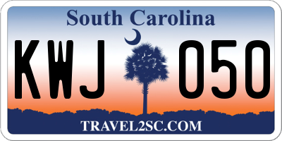 SC license plate KWJ050