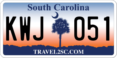 SC license plate KWJ051