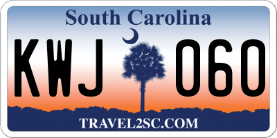 SC license plate KWJ060