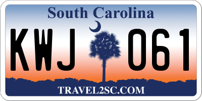 SC license plate KWJ061