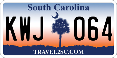 SC license plate KWJ064