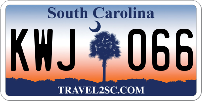 SC license plate KWJ066