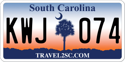 SC license plate KWJ074