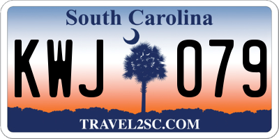 SC license plate KWJ079
