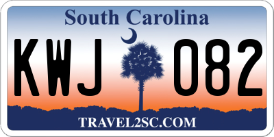 SC license plate KWJ082