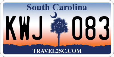 SC license plate KWJ083