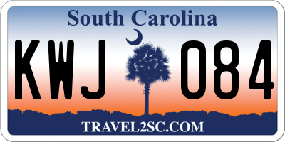 SC license plate KWJ084