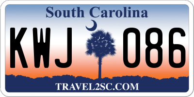 SC license plate KWJ086