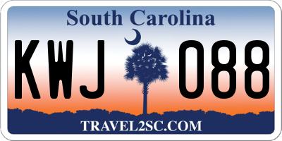 SC license plate KWJ088