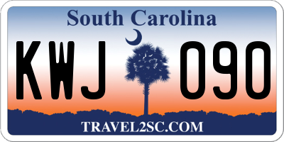 SC license plate KWJ090