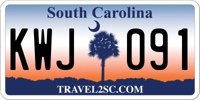 SC license plate KWJ091