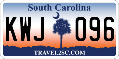 SC license plate KWJ096