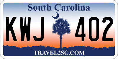 SC license plate KWJ402