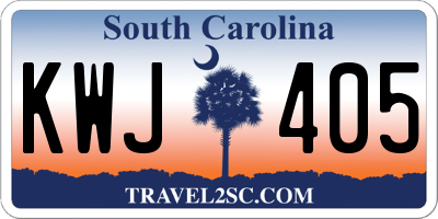 SC license plate KWJ405