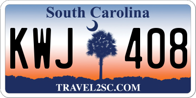SC license plate KWJ408
