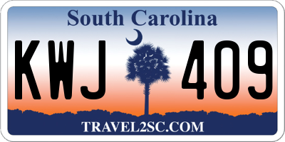 SC license plate KWJ409