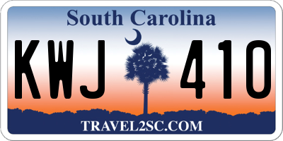 SC license plate KWJ410