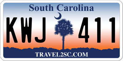SC license plate KWJ411