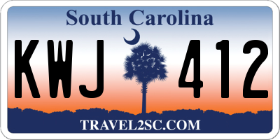 SC license plate KWJ412