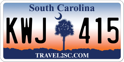 SC license plate KWJ415