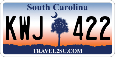SC license plate KWJ422