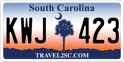 SC license plate KWJ423