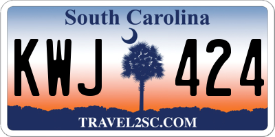 SC license plate KWJ424