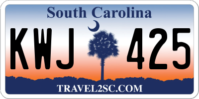 SC license plate KWJ425